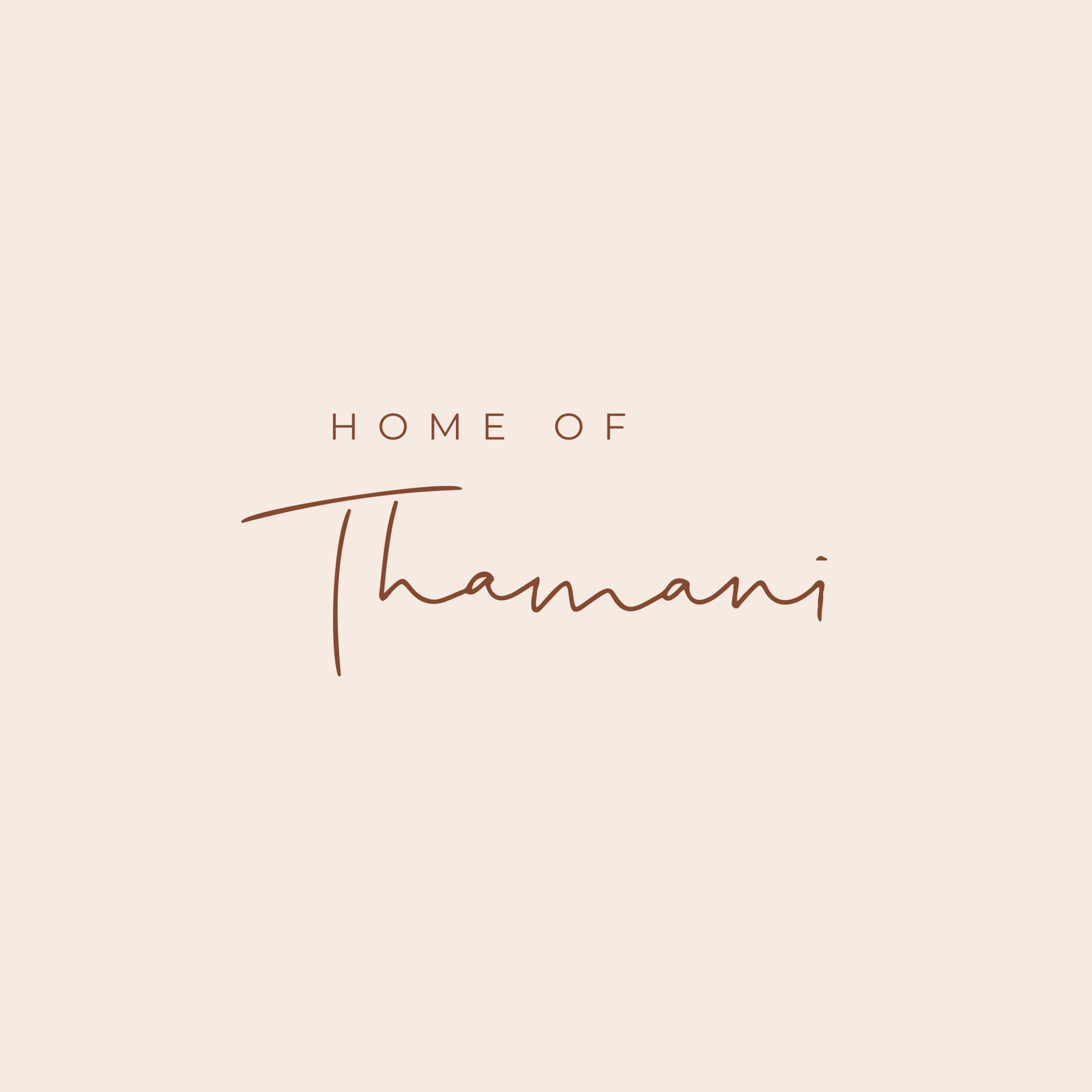 Home of Thamani Logo V2 Brown on Sand